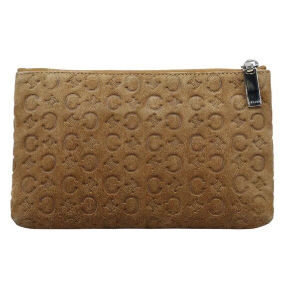 Vintage CELINE Suede Pouch – Camel Color – Rare Find! - Picture 1 of 10